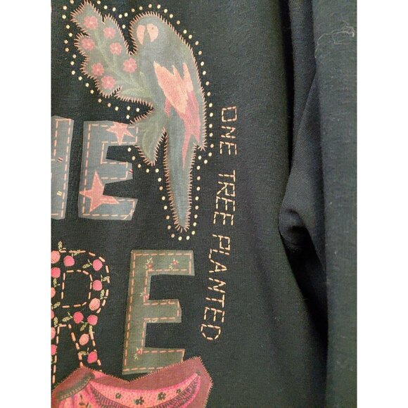 Farm Rio Nature Is The Future Sweatshirt Black Medium Oversized - Picture 4 of 8